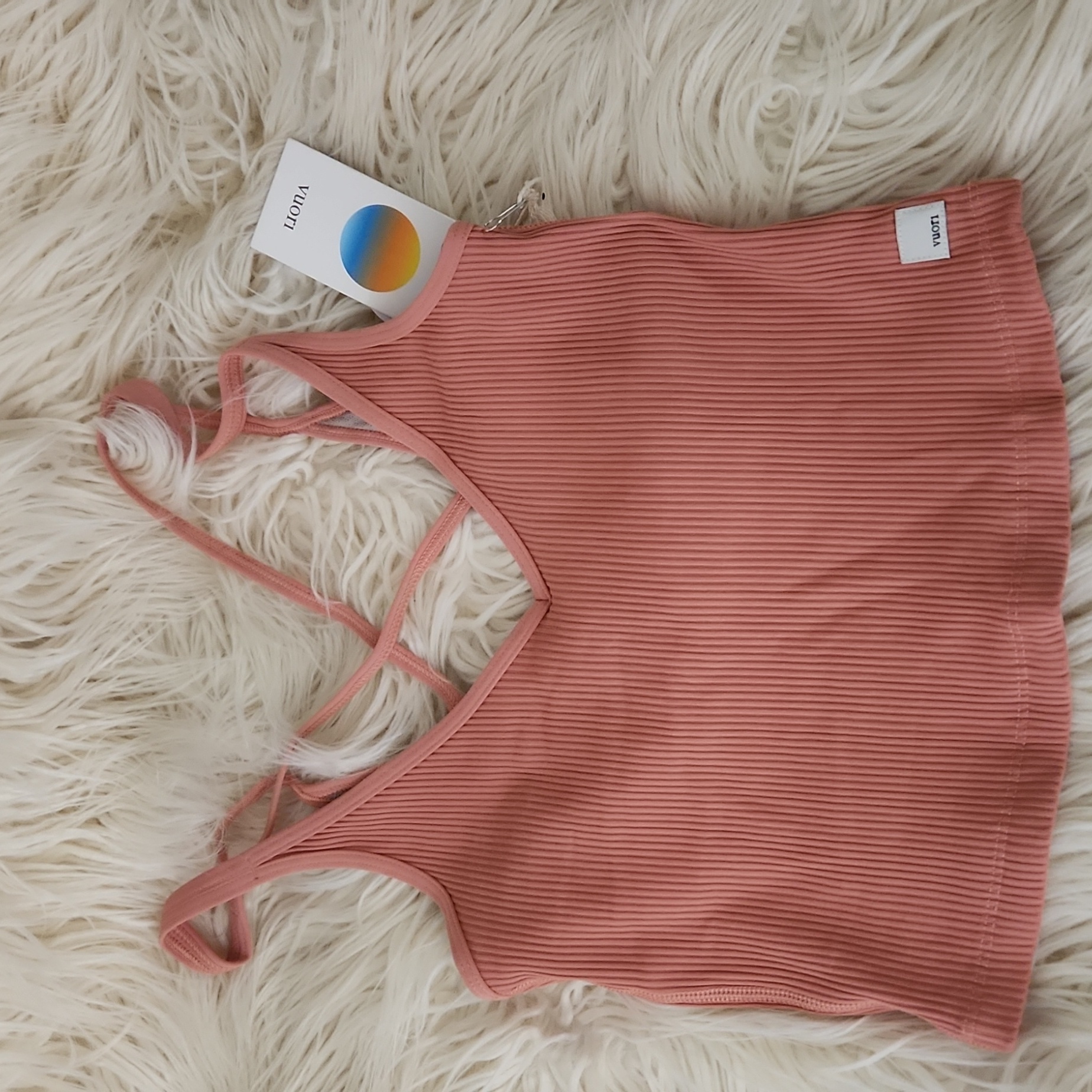 Vuori Rib Crop Top Sz S
